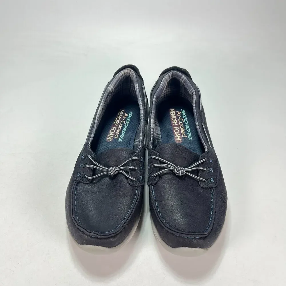 Skechers Arya Sail Me Navy Slip On Boat Loafers Shoes 23763 Women's Size 7.5